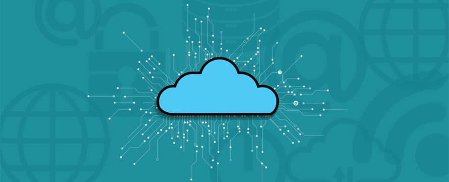 Cloud smart concept technology innovation background and network security