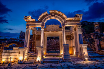 The Ephesus Ancient City night view in Turkey © nejdetduzen