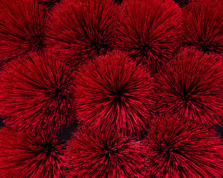 Closeup of red dry insence sticks captured from 