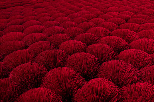 Detail of red incense sticks