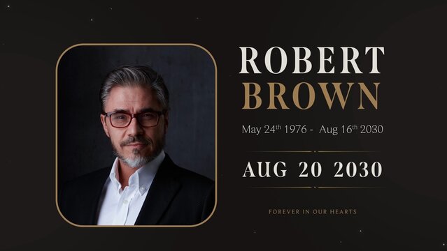 Funeral Program Video Template for Memorial Slideshow, Obituary Tribute & Remembrance Videos