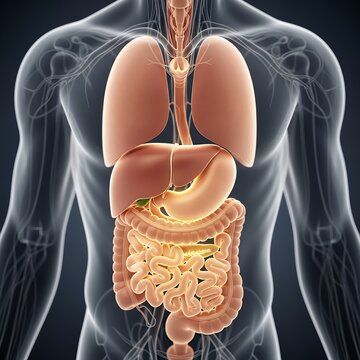 Human digestive system anatomy
