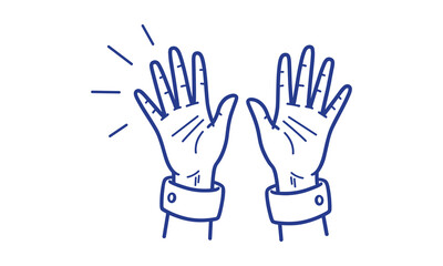 Fototapeta premium High five hand gesture illustration