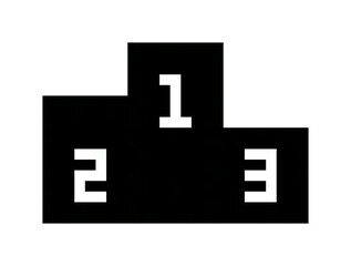 Fototapeta premium A 16x16 Podium Solid Pixel Art Icon