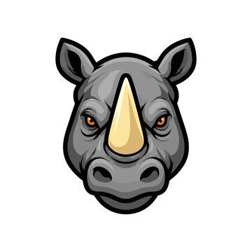 Rhinosaur icon logo flat vector design