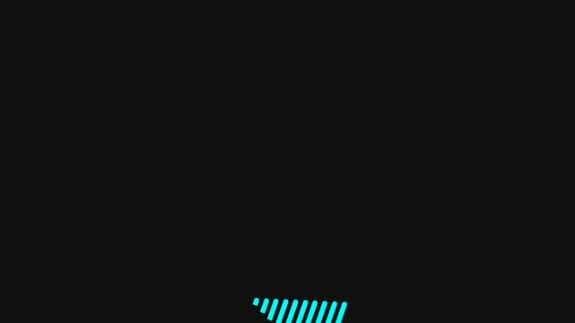 Vibrant Cyan Diagonal Lines Pattern on Dark Background Animation Frame