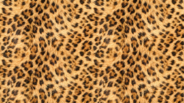  Patr&oacute;n animal print de leopardo con manchas realistas. Fondo de moda ideal para textil, dise&ntilde;o gr&aacute;fico o decoraci&oacute;n.
