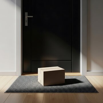 Package Delivery at Front Door - Secure and Convenient Service.
