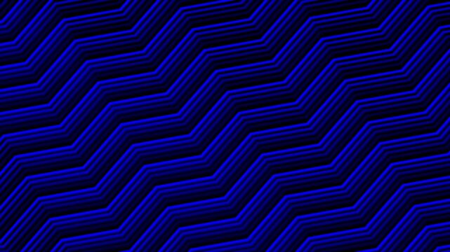 Abstract blue and black zigzag diagonal geometric lines jagged Repeating pattern motion background