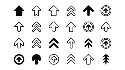 Clean upward arrow icon symbolizing direction, movement, and progress, simple vector design for navigation, growth, and workflow representation, isolated on a white background. © MASUD MONY