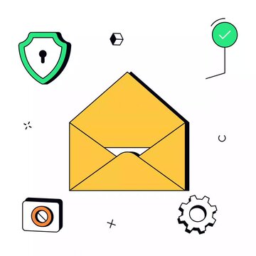 Cyber Security Email Malware Threat Animation