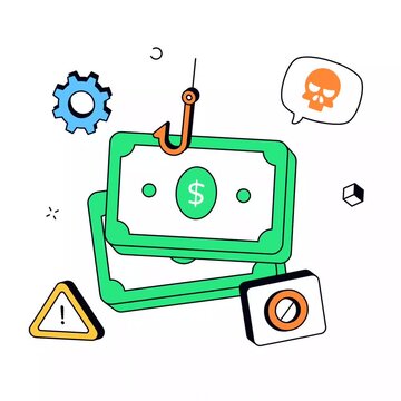 Phishing Fraud and Financial Cyber Security Animation