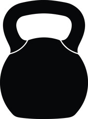Fototapeta premium Silhouette heavy kettlebell equipment for strength and fitness training vector illustration