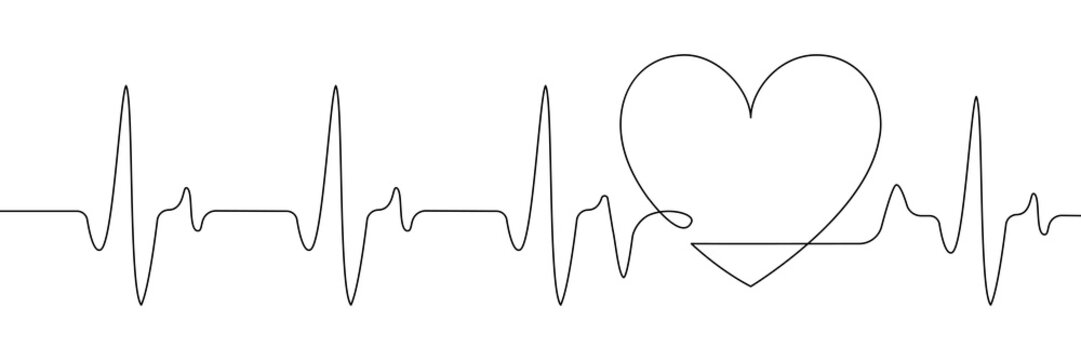 heart beat line heartbeat health continuous icon pulse rate medical art love. ekg heart beat line vector care ecg drawing logo draw life cardio illustration single medicine one healthy cardiogram wave
