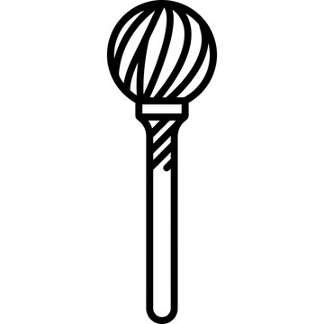 Minimalistic rotary carving burr bit outline icon