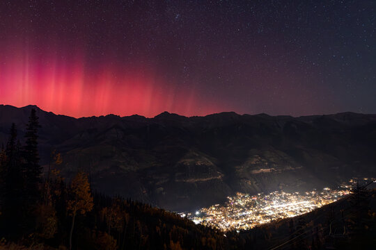 Aurora over Telluride, Colorado