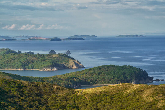 bays and coves of the Krabbe Peninsula in Primorye, Russia