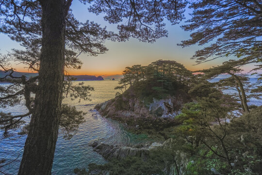 bays and coves of the Krabbe Peninsula in Primorye, Russia