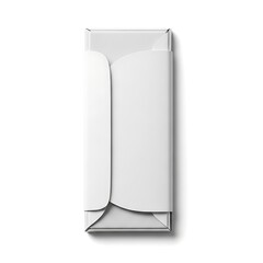 Naklejka premium A clean and folded white envelope with a simple, minimalist design.