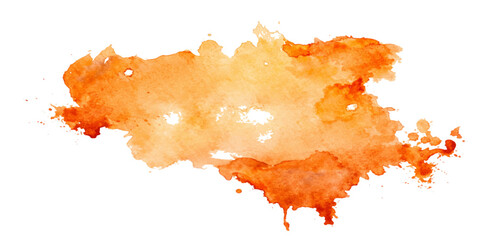 Naklejka premium Artistic vector illustration of red and yellow paint and ink splashes with watercolor splatter textures and grunge brush strokes forming a colorful design element on paper