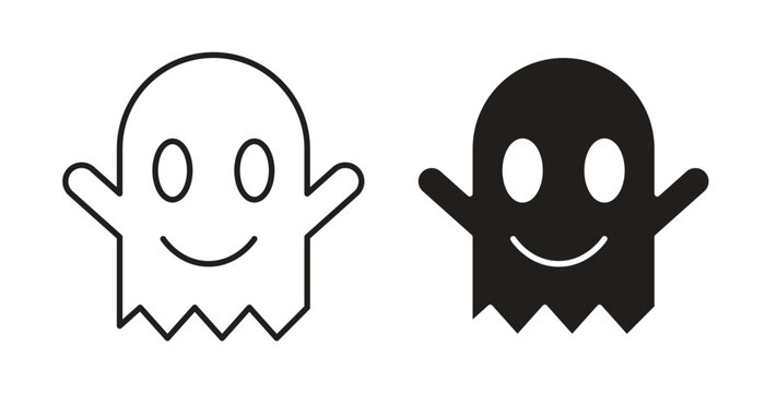 Ghost icon symbol vector illustration. vector flat clipart object eps10