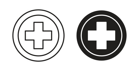 Obraz premium Hospital signs symbol vector illustration. vector flat clipart object eps10