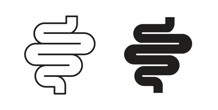 Intestine icon symbol vector illustration. vector flat clipart object eps10