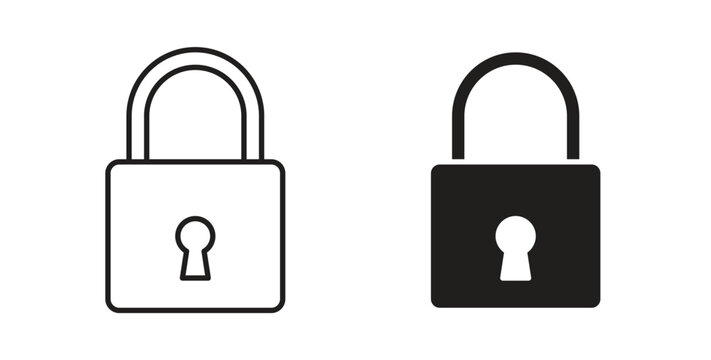 Lock icon symbol vector illustration. vector flat clipart object eps10