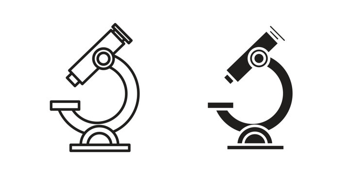 Microscope icon symbol vector illustration. vector flat clipart object eps10