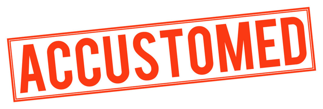 Red accustomeded stamp text on transparent background