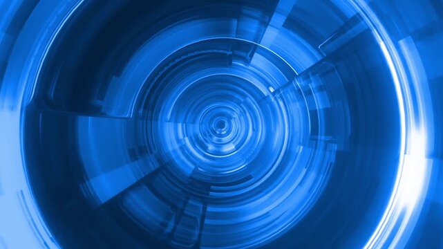 Abstract Round Glass Animation, 3d Render Of Futuristic Background With Color Dispersion Effect, Seamless Looped Video Abstract Animation Of Color Refraction Effect, 3d Render