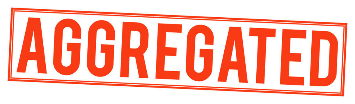 Large red aggregated stamp text on transparent background