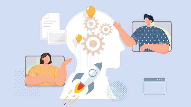 Entrepreneurship and Innovation -  Transforming a concept to Viable Business as a Team  - Animated Illustration as MP4 File