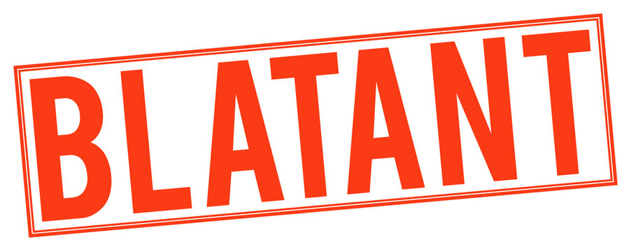 Large red blatant stamp on transparent background