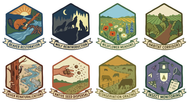 Vintage honey bee illustration set, 8 hand-drawn beekeeping icons on linen texture, rustic apiary life cycle and honeycomb vector graphics