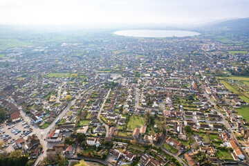 Cheddar, village of Somerset, England. The original location of the famous Cheddar Cheese