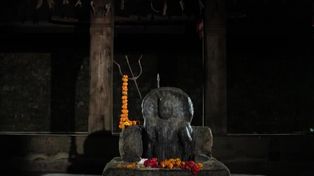Spiritual place in Kamru Nag, Himachal valley. Local god temple.