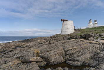 lighthouse and fog horn of fraserburgh