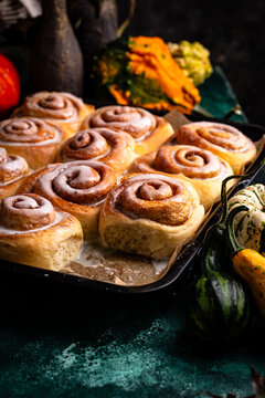 Fresh homemade bakery cinnamon buns