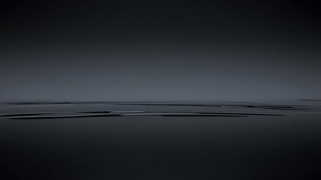 Dark ocean waves crash on a gloomy shore at dusk with a misty grey sky and a vast water expanse