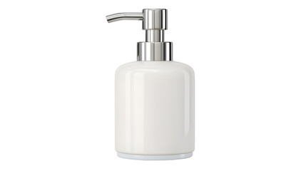 Obraz premium Bathroom soap dispenser, hygiene and cleaning accessory isolated on white background