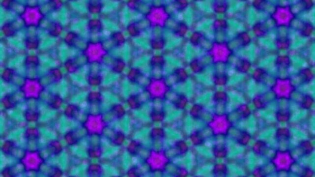 Colorful Kaleidoscopic Pattern with Bright Geometric Shapes