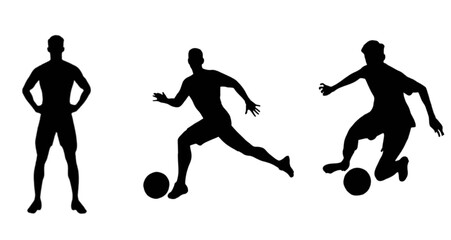football players silhouettes in different actions © ALI