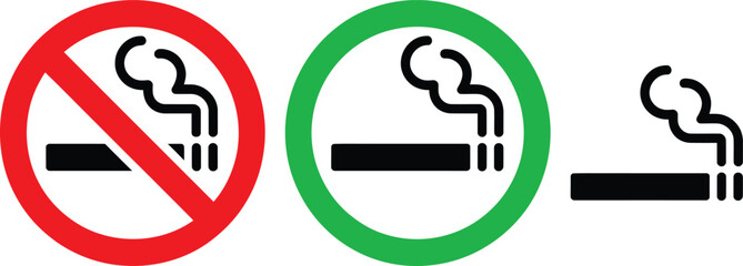 Symbolic indications for smoking prohibition and allowance