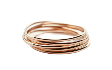 Fototapeta premium Stylish set of slim rose gold rings stacked together highlighting modern minimalist fashion accessory and sophisticated layered look isolated on transparent background PNG