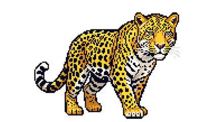 Naklejka premium Majestic Jaguar Standing Proudly in a Powerful Pose.