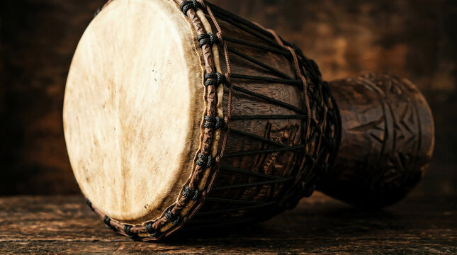 Djembe Drum with Goat Skin Head and Rope Tension System