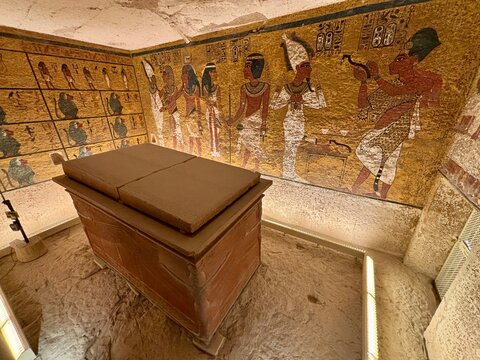 A view from the Temple of Tutankhamun (KV62) in the Valley of the Kings, Luxor, Egypt.