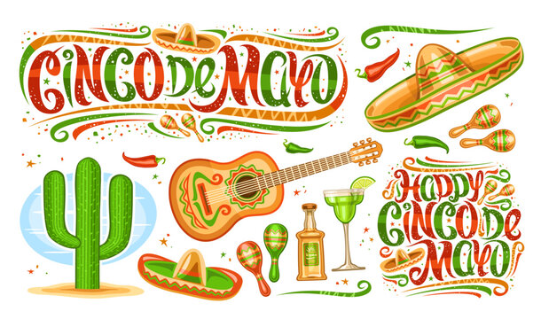 Vector set for Cinco de Mayo