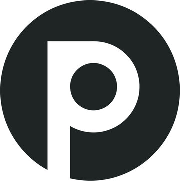 Clean and bold P letter logo inside a solid circle. Perfect for modern brands, tech startups and professional business identity with a minimal and strong visual impact.
